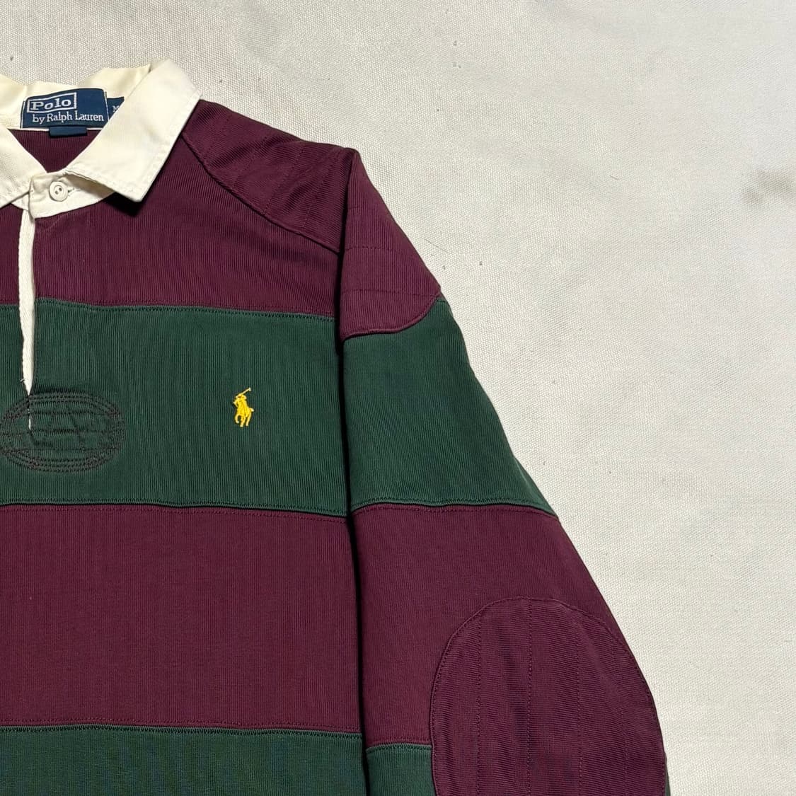 M 폴로랄프로렌 옐로우 포니 스트라이프 럭비 티셔츠 상품이미지1