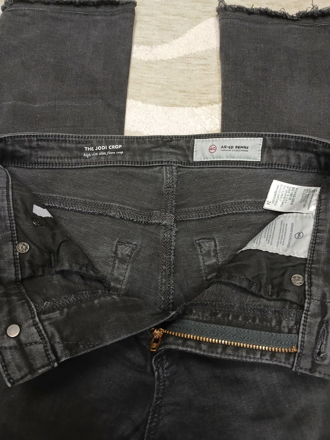 에이지 진 더 조디 크롭 블랙진  ag- ed denim 상품이미지4