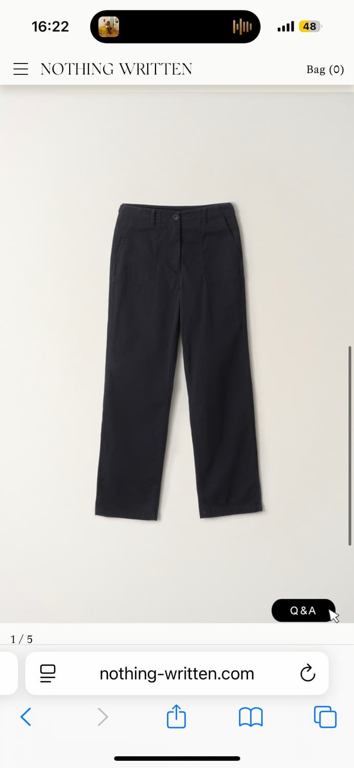 낫띵리튼 nou fatigue pants (Dark Navy)/아모멘토 상품이미지2