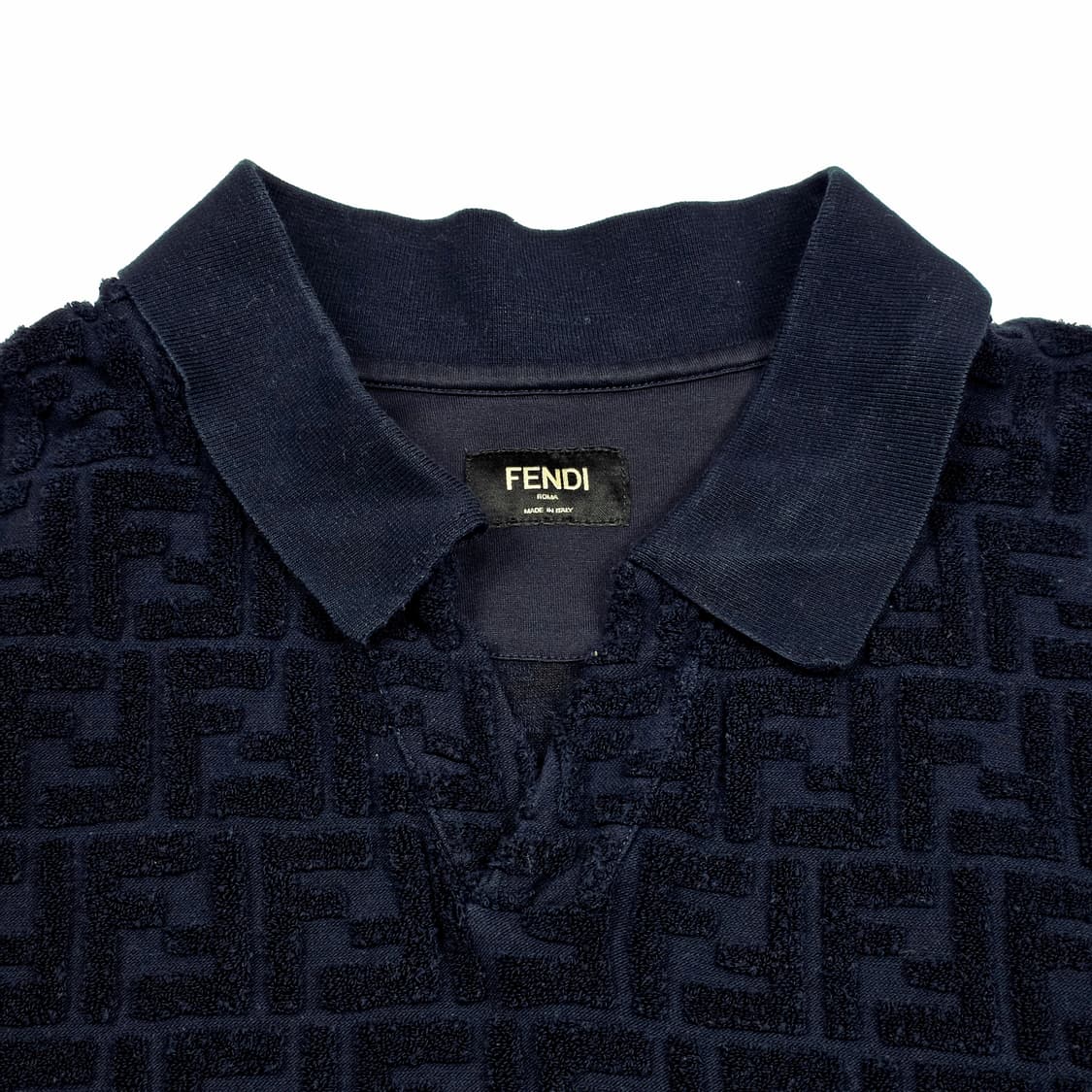펜디 FF 자가드 테리 코튼 반팔 카라티셔츠 상품이미지4