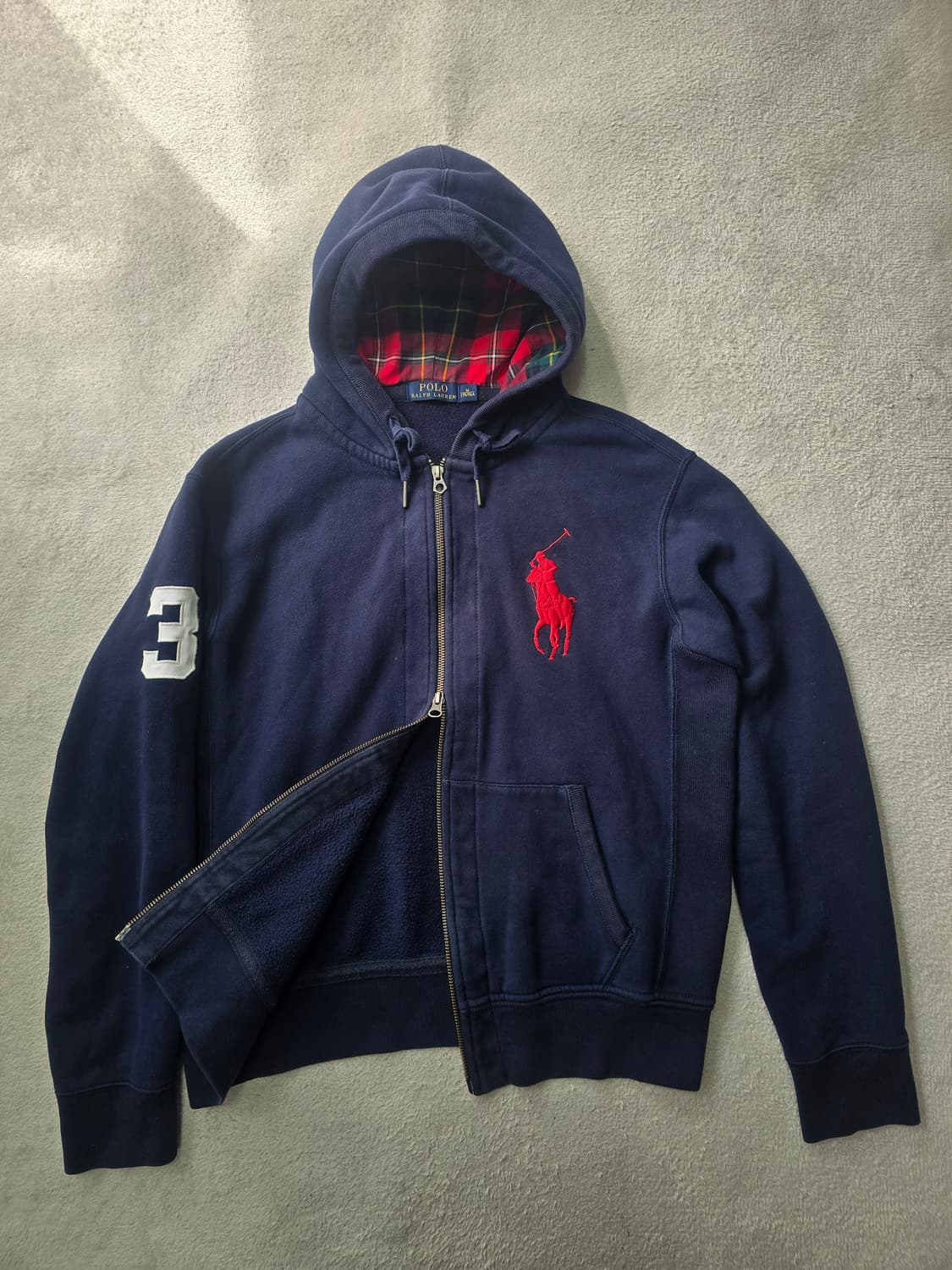 폴로랄프로렌 빅포니 후드 집업 네이비 M 상품이미지3