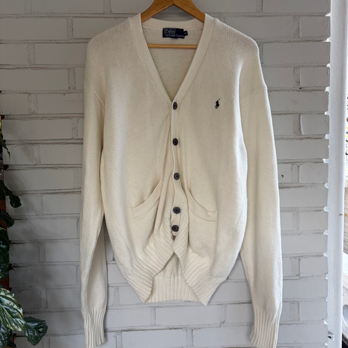 폴로 랄프로렌 아이보리 코튼 가디건 상품이미지1