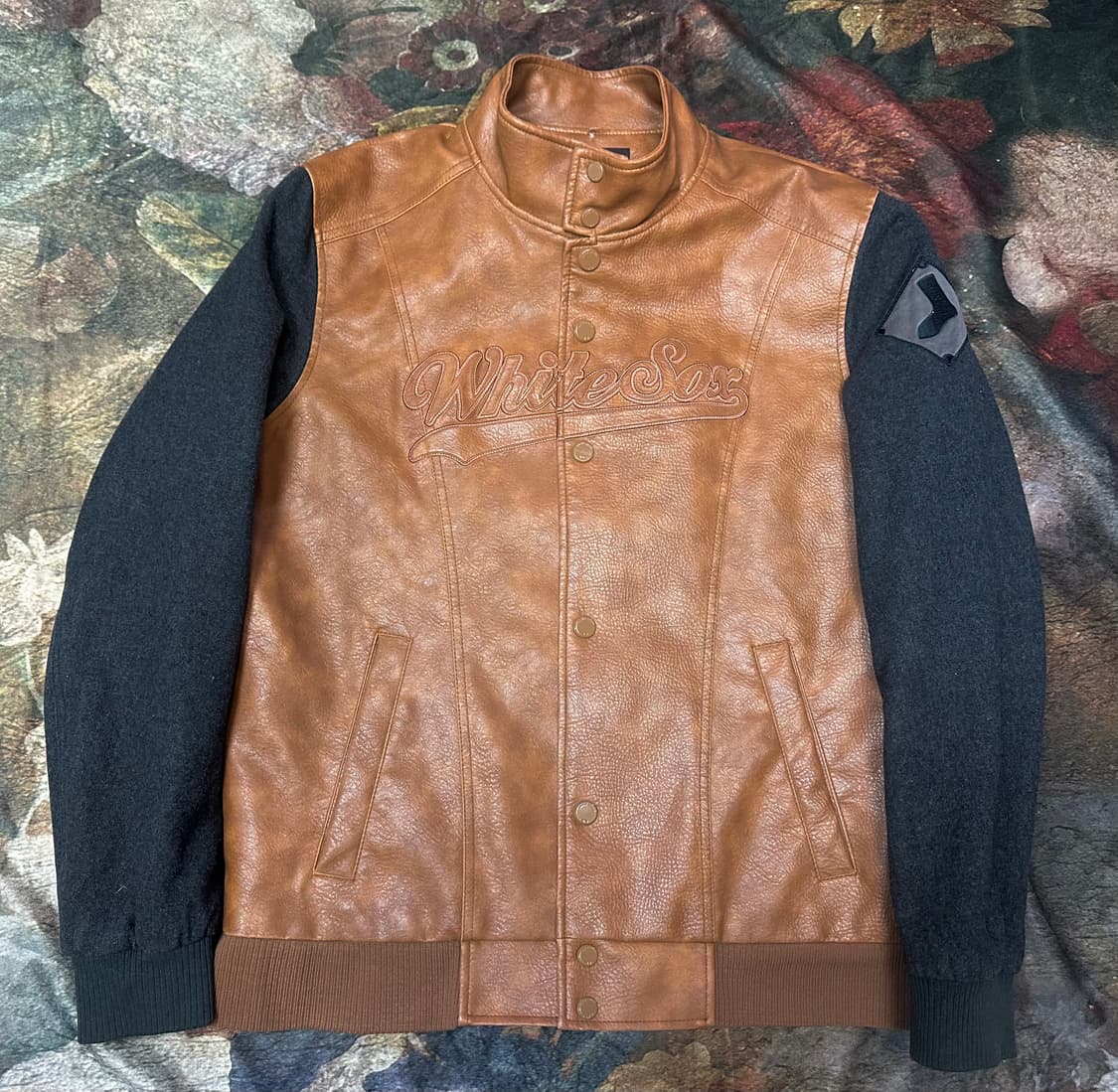 MLB 빈티지 화이트삭스 브라운레더자켓 105 상품이미지1