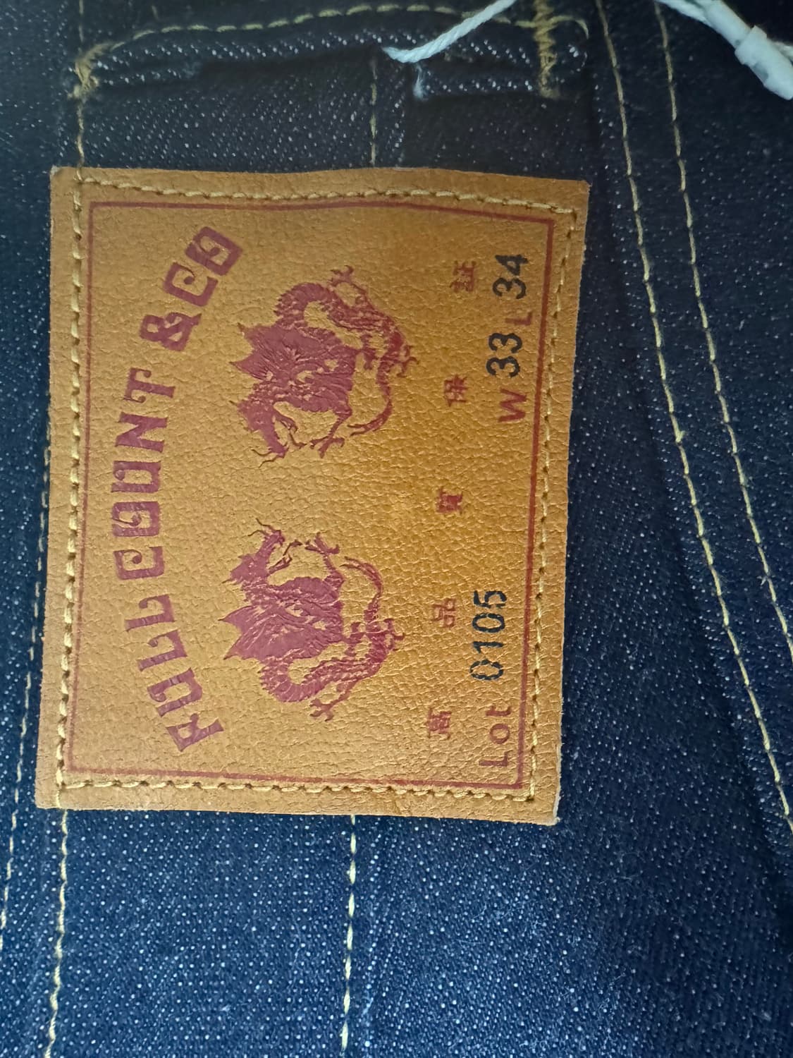 새상품)풀카운트 0105w 33사이즈 상품이미지2