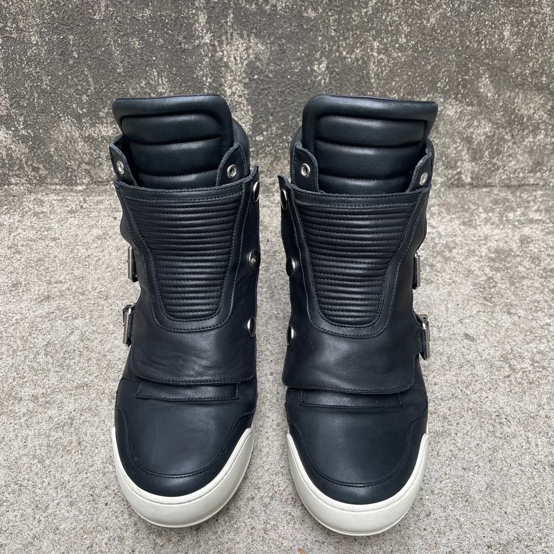 [41] Balmain 아카이브 블랙 레더 하이탑 스니커즈 (260) 상품이미지5