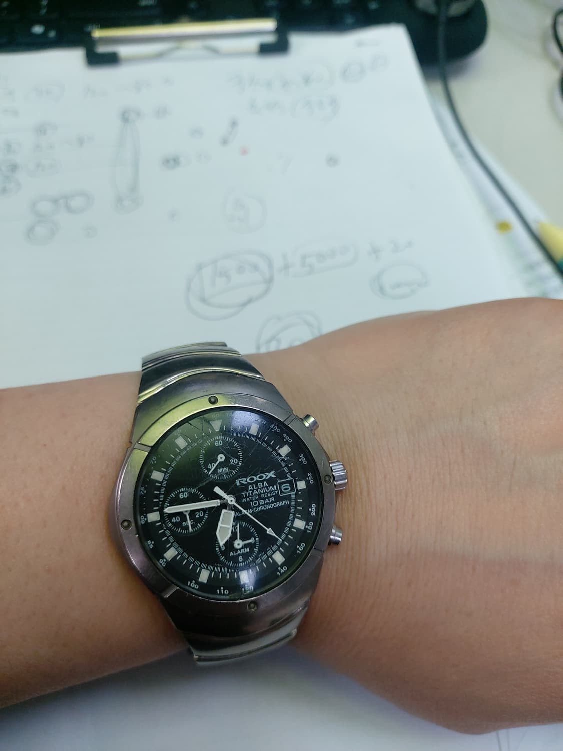 ROOX 알바 티타늄 크로노그래프 남성 시계 상품이미지4