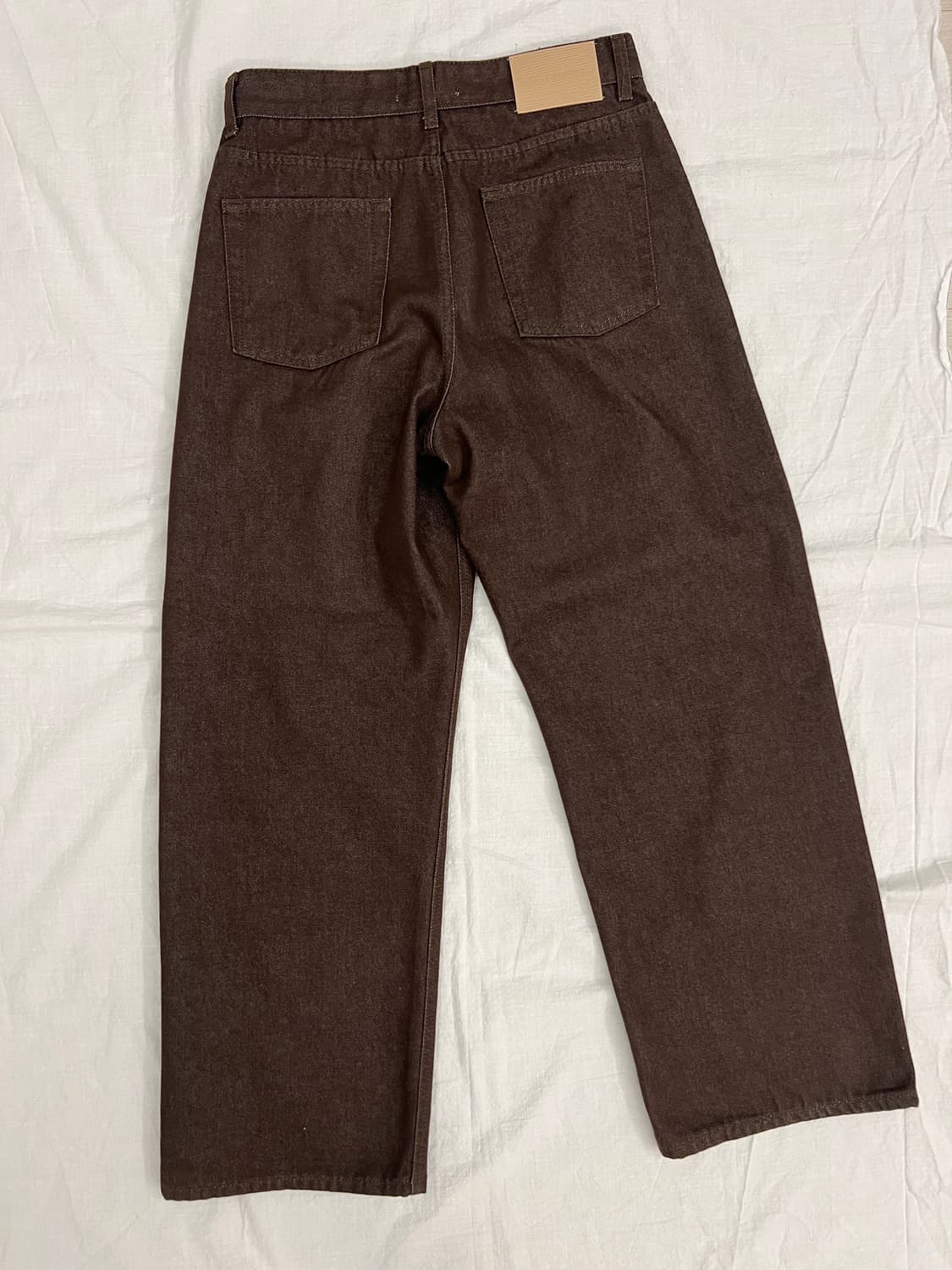 포트너스/Two Tuck Wide Brown Jeans/S 상품이미지3