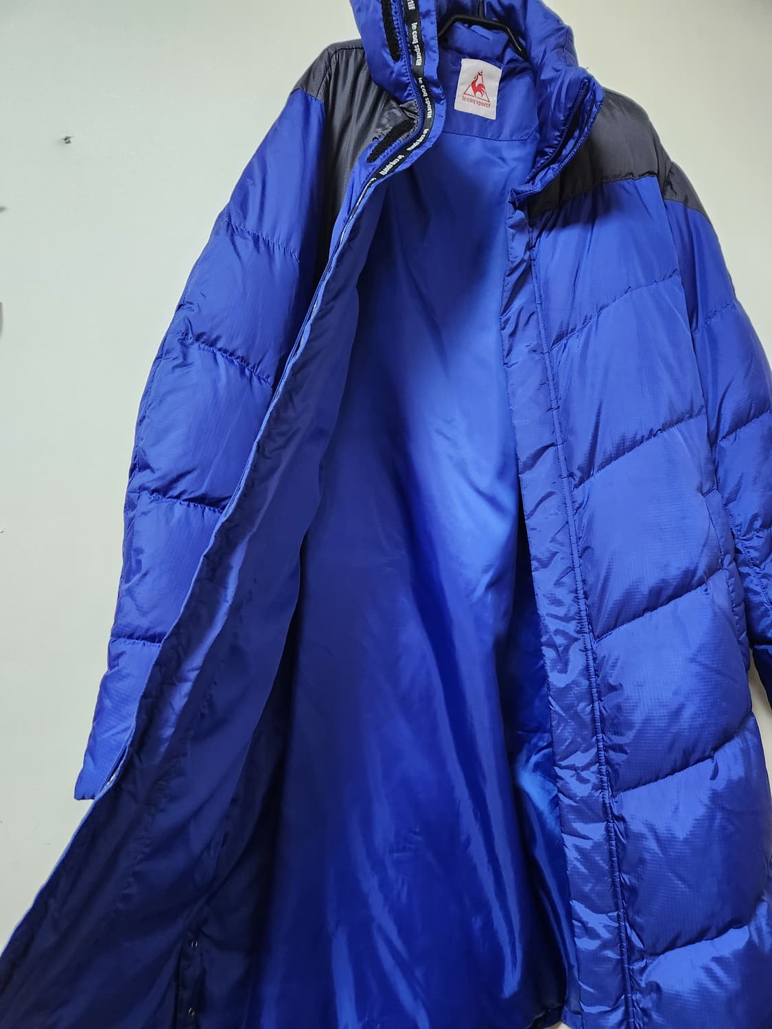 르꼬끄 블루/블랙 덕다운 롱패딩 105 상품이미지6