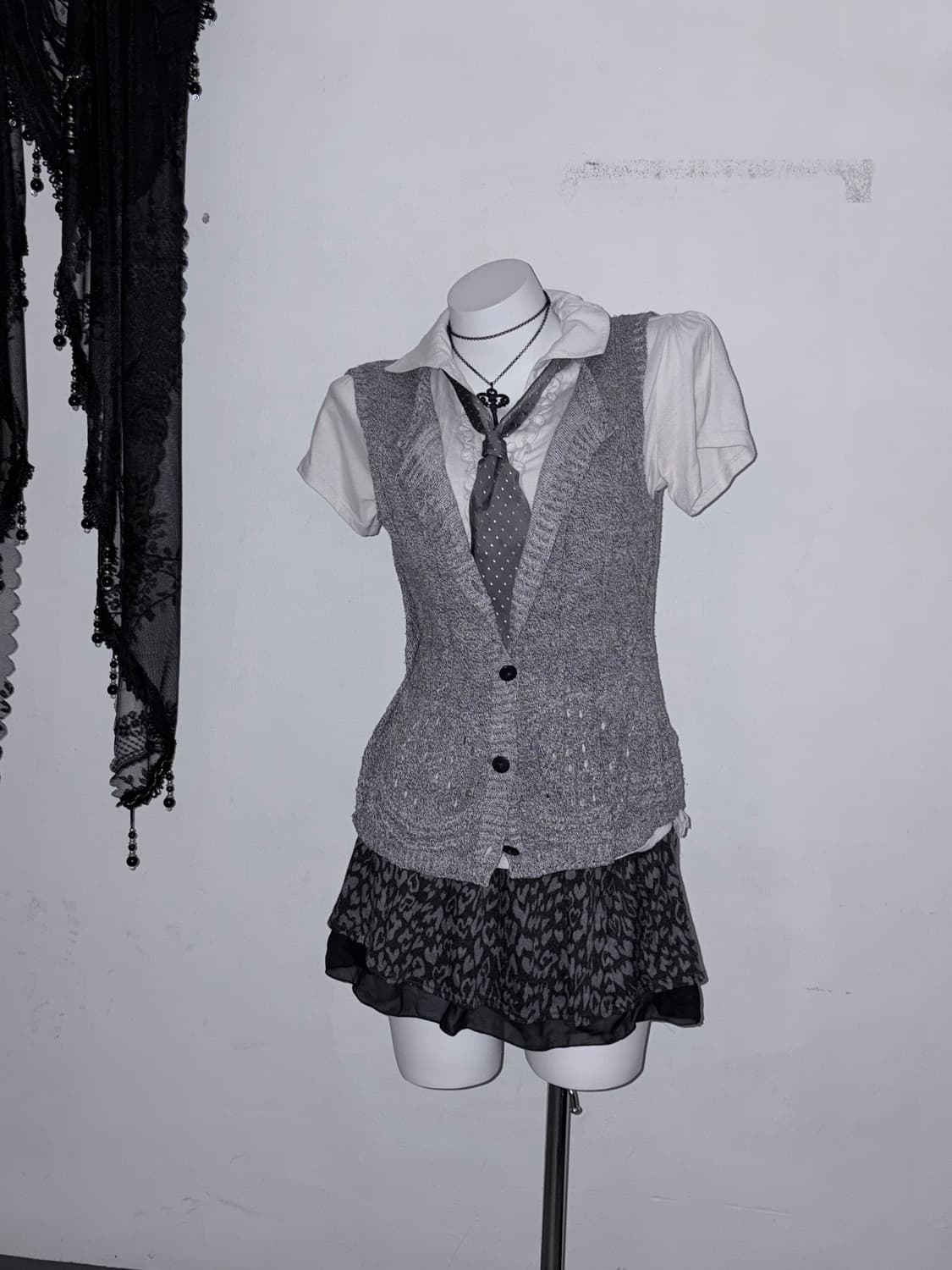 공겜여주 6pcs 코디세트 (멜란지, 뮤트, 차콜- 도트, 호피, 프릴) 상품이미지6