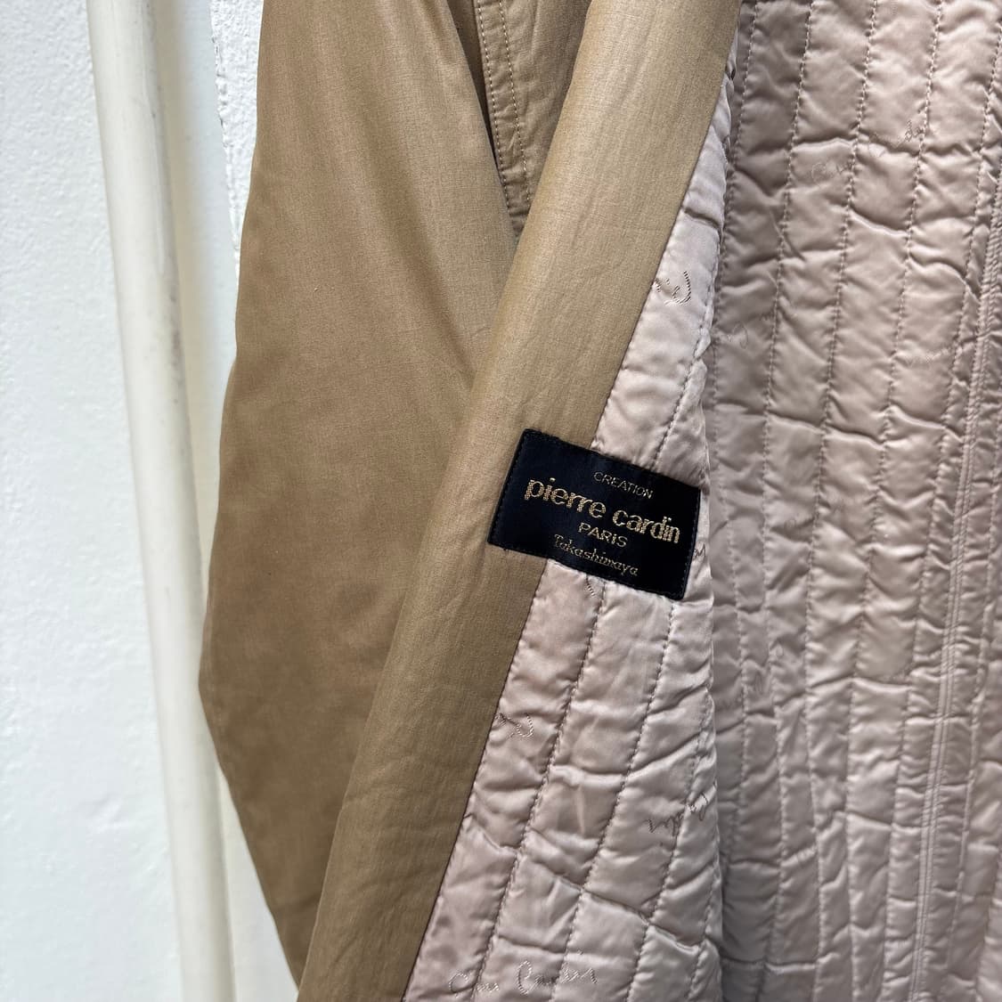 90s 피에르 까르뎅 퀼팅 견장 트렌치 코트 상품이미지7