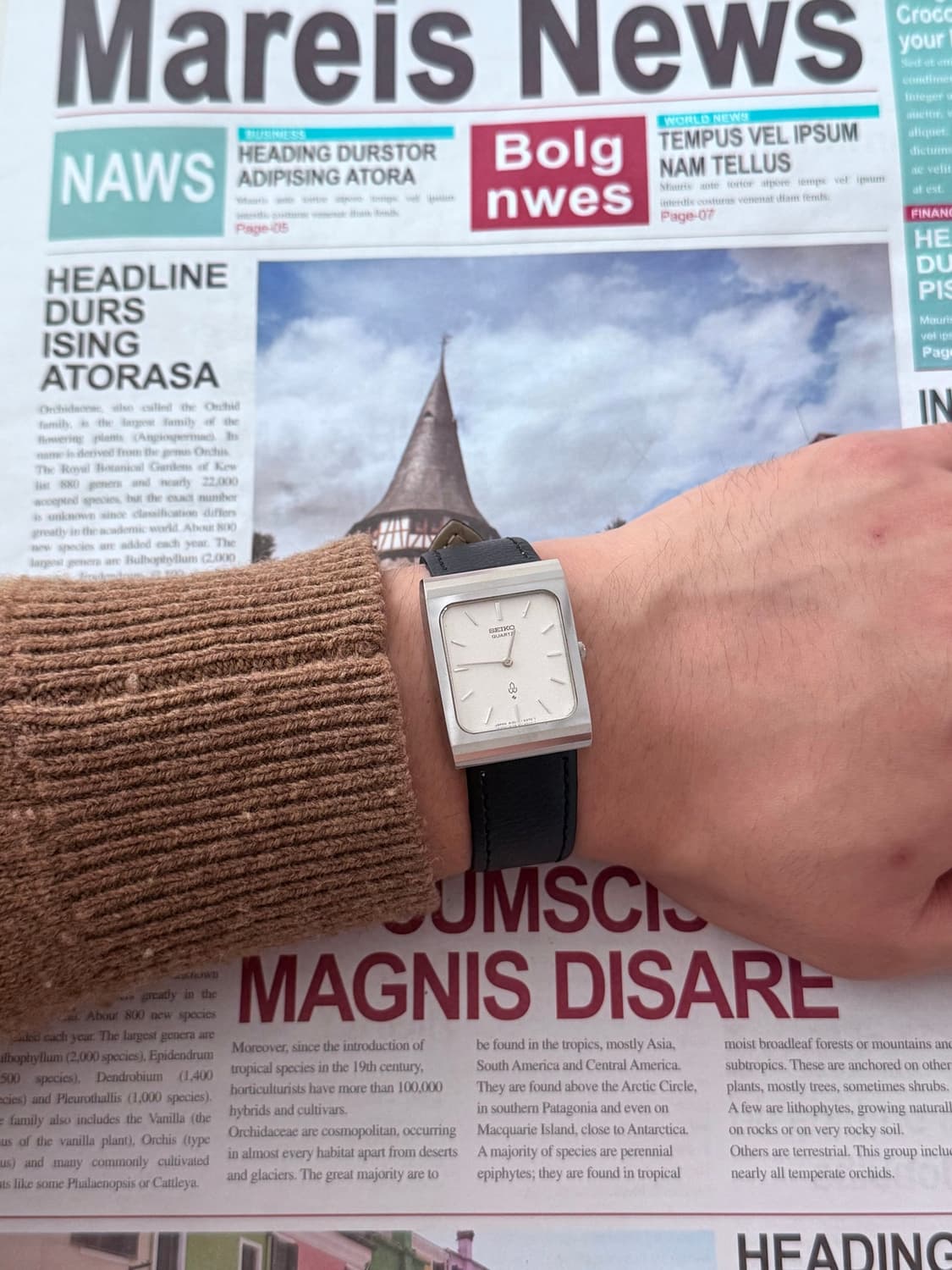 Seiko 세이코 쿼츠 스퀘어 샌드 블래스트 1976 상품이미지7