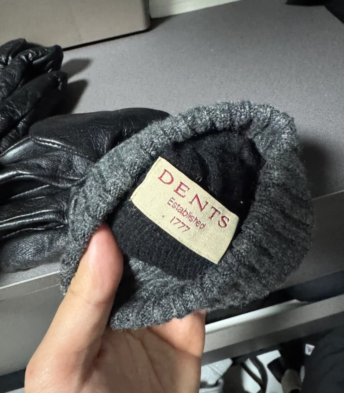 DENTS 검정 울 가죽 장갑 S 상품이미지2