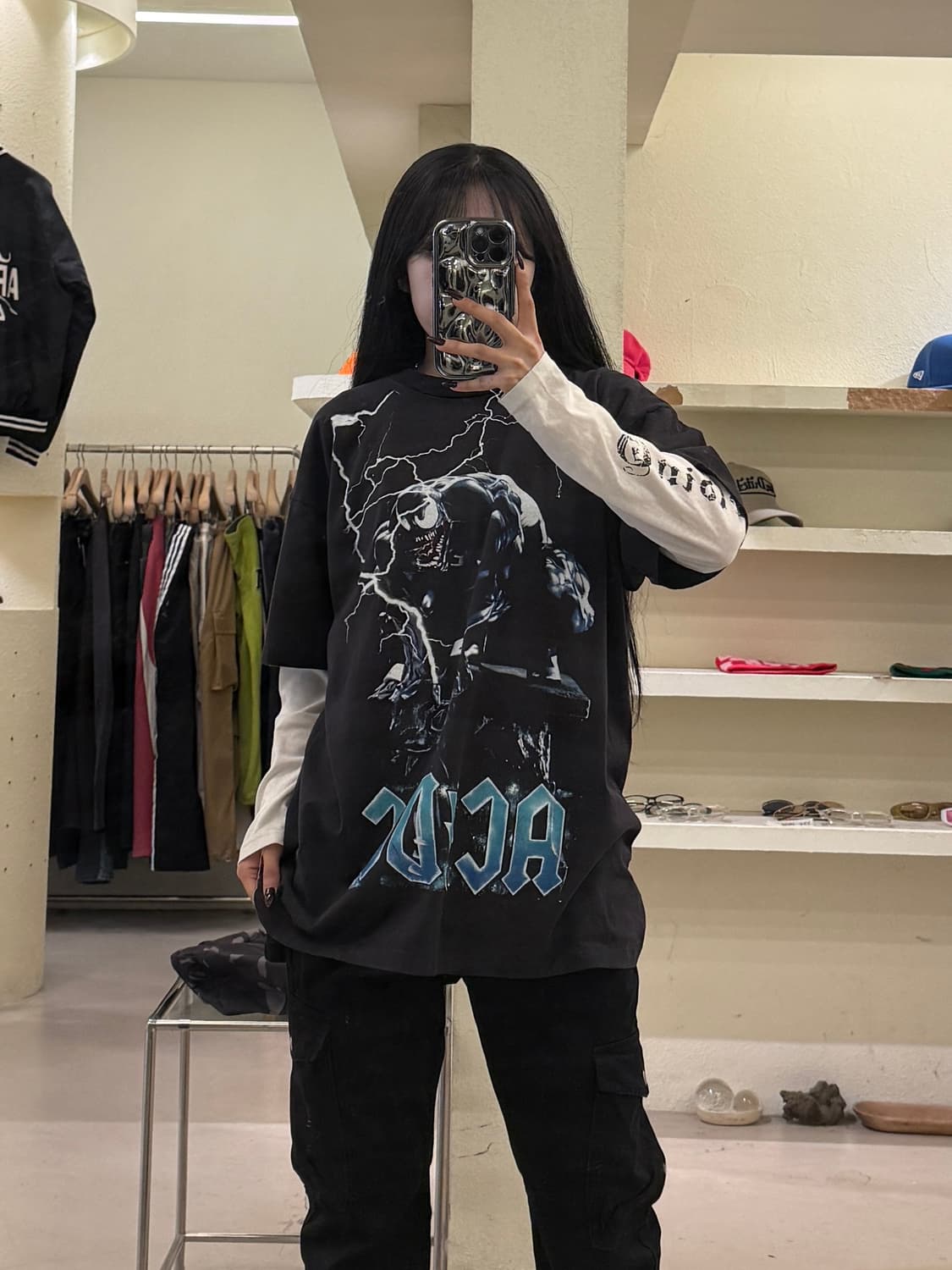 빈티지 베놈 ACDC 프린팅 반팔 티셔츠 U1399 상품이미지1