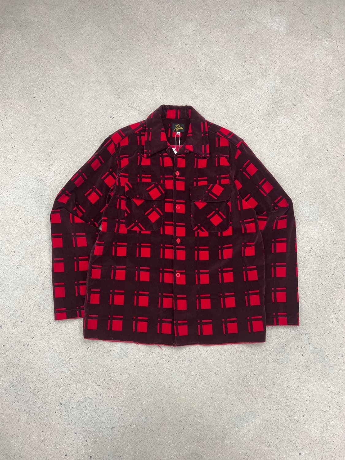 니들스 타탄 체크 그런지 벨벳 셔츠 상품이미지1