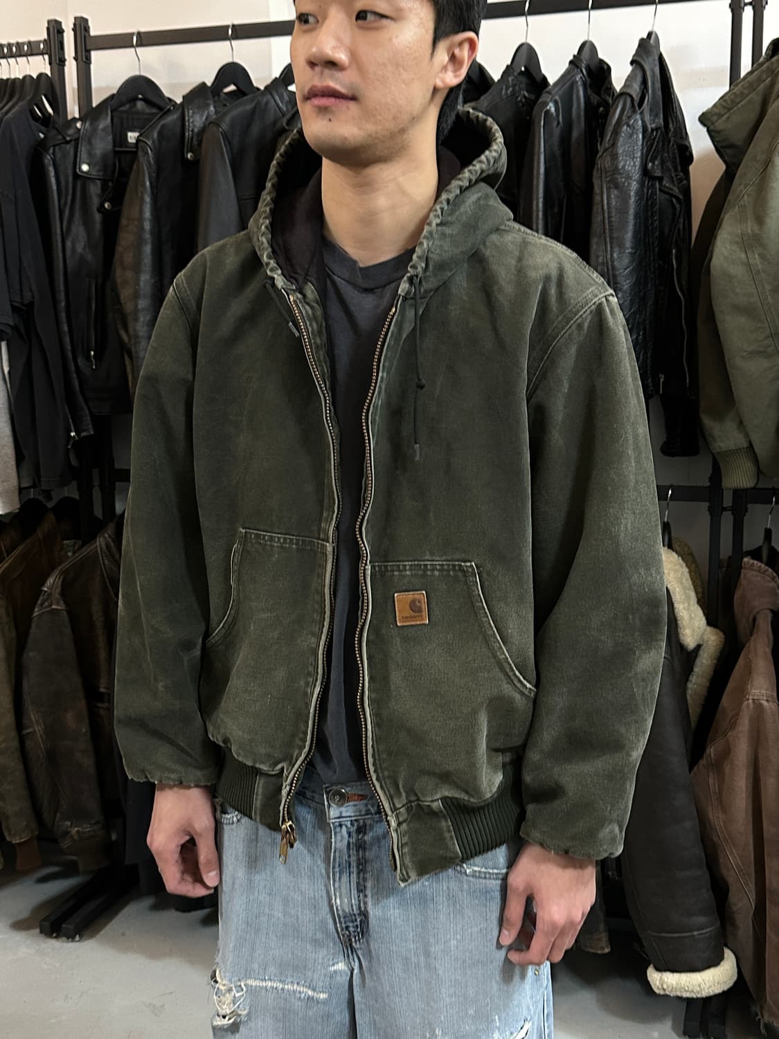 OG 칼하트 J130 액티브 자켓 칼하트 MOS 모스그린 상품이미지10