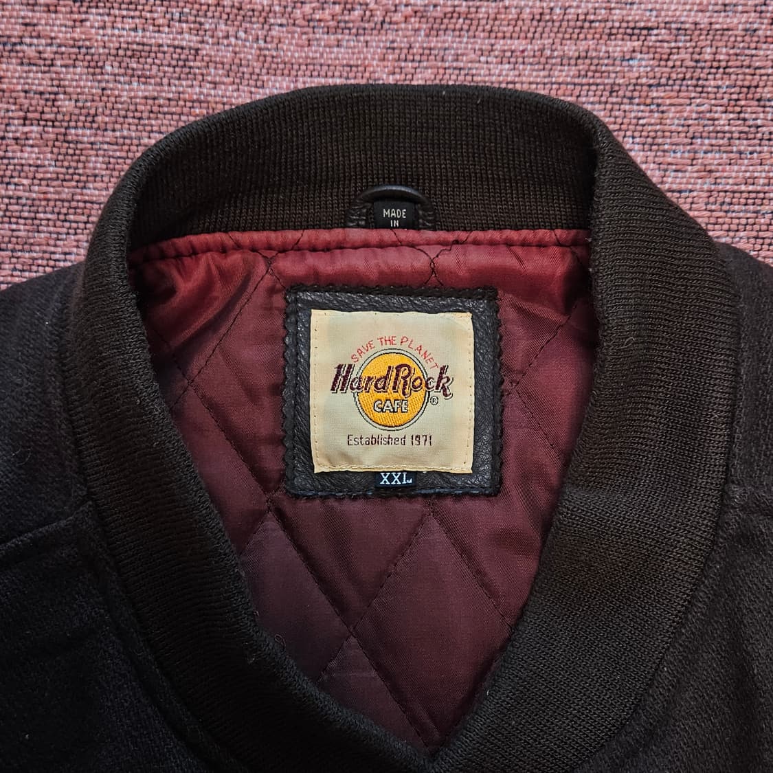 90s 하드록카페 울레더 바시티  상품이미지6