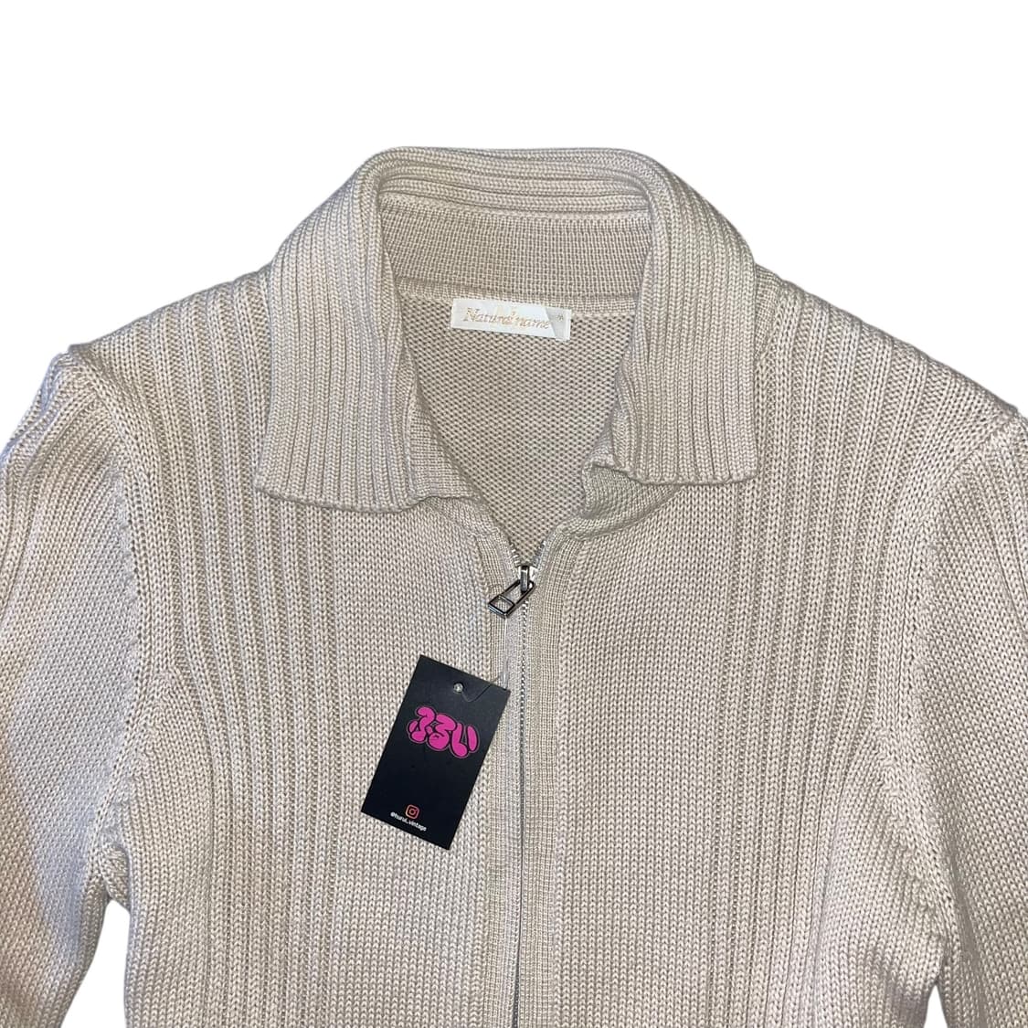 투웨이 니트 집업 모리갸루y2k 상품이미지2