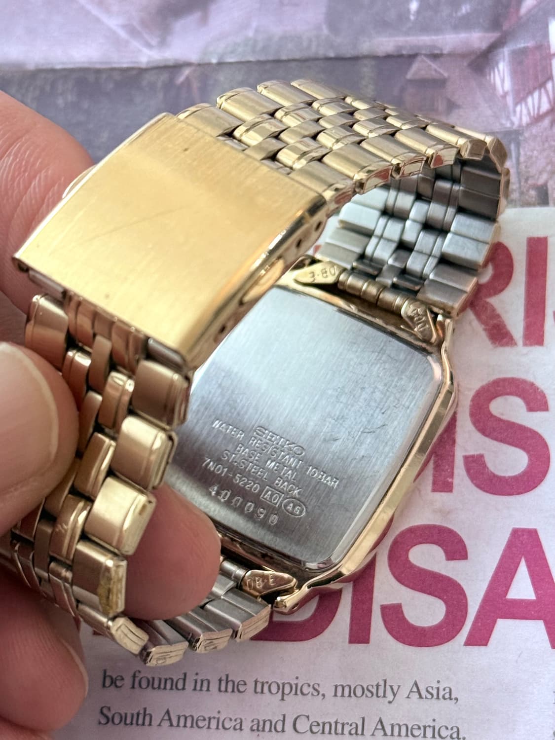 세이코 Seiko SPRIT 골드 쿼츠 클래식 탱크 상품이미지3