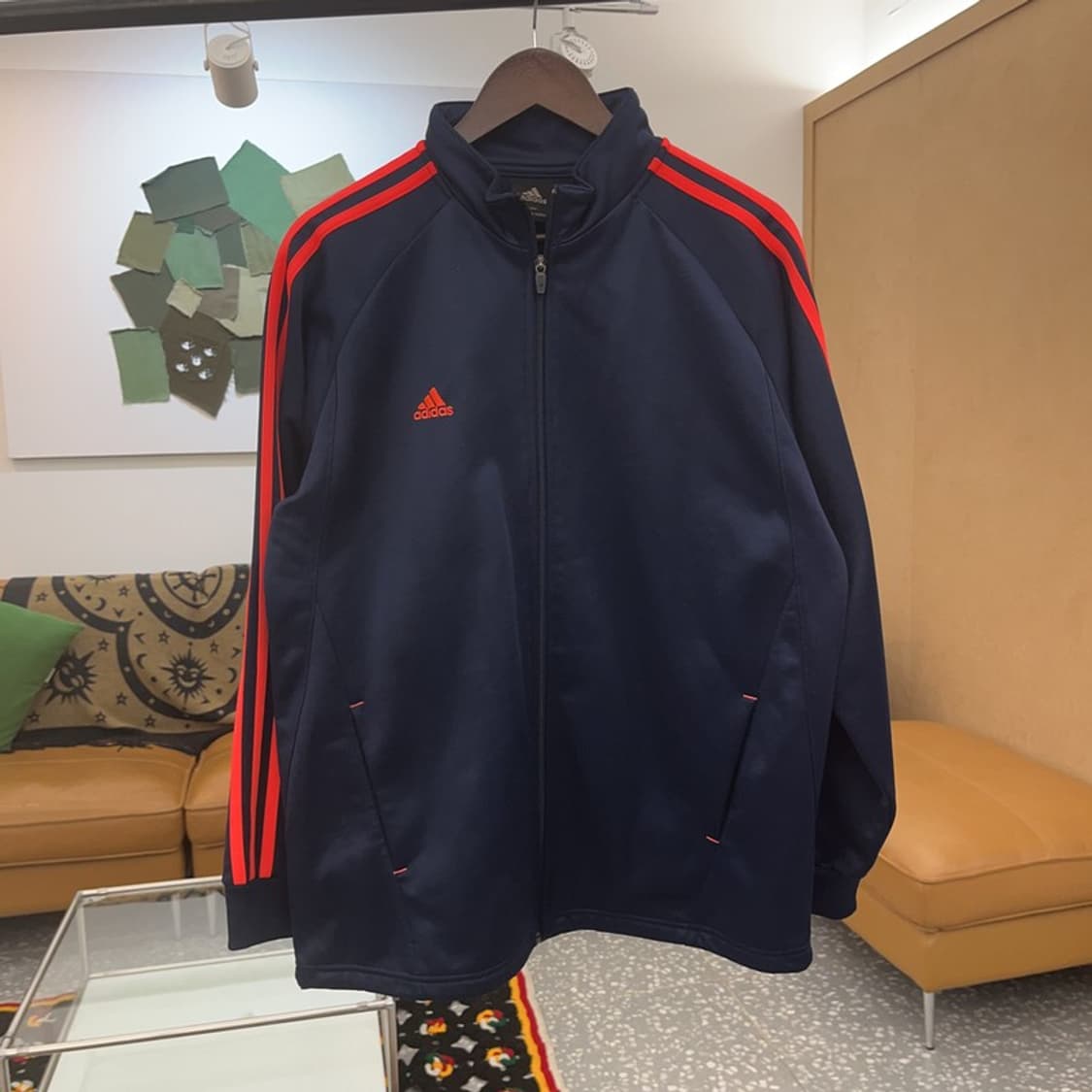 아디다스 Y2K 레트로 오렌지 삼선 져지 집업 자켓 105 C07561 상품이미지3