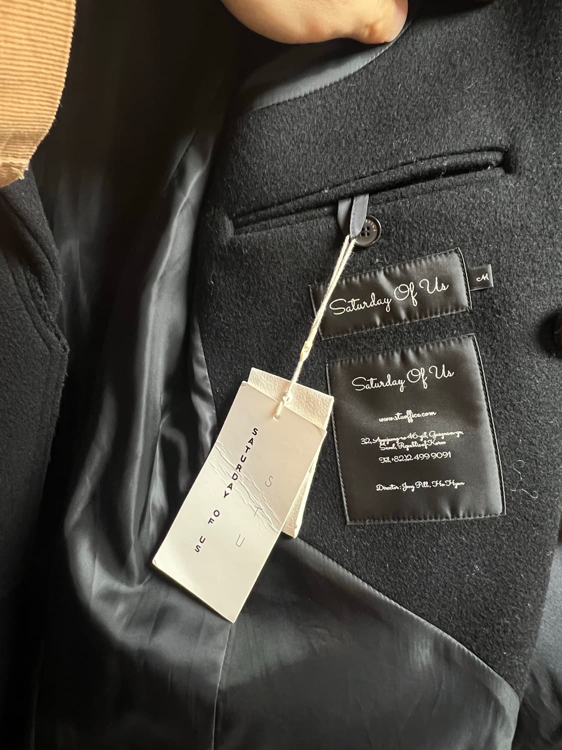 STU 더블 패치 코트 블랙 M 상품이미지3