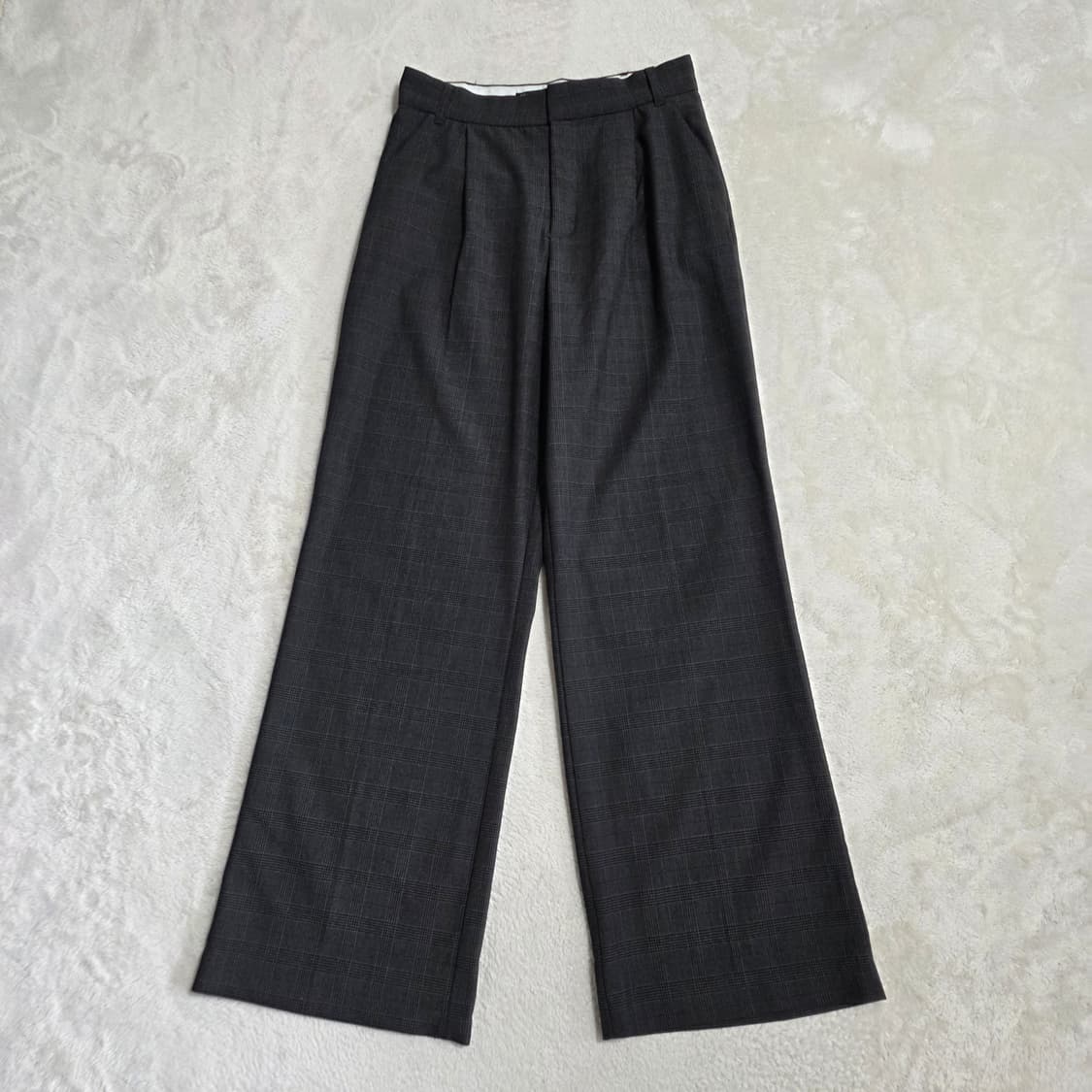 (S)여성 자라 체크 와이드 슬랙스 봄여름 상품이미지1