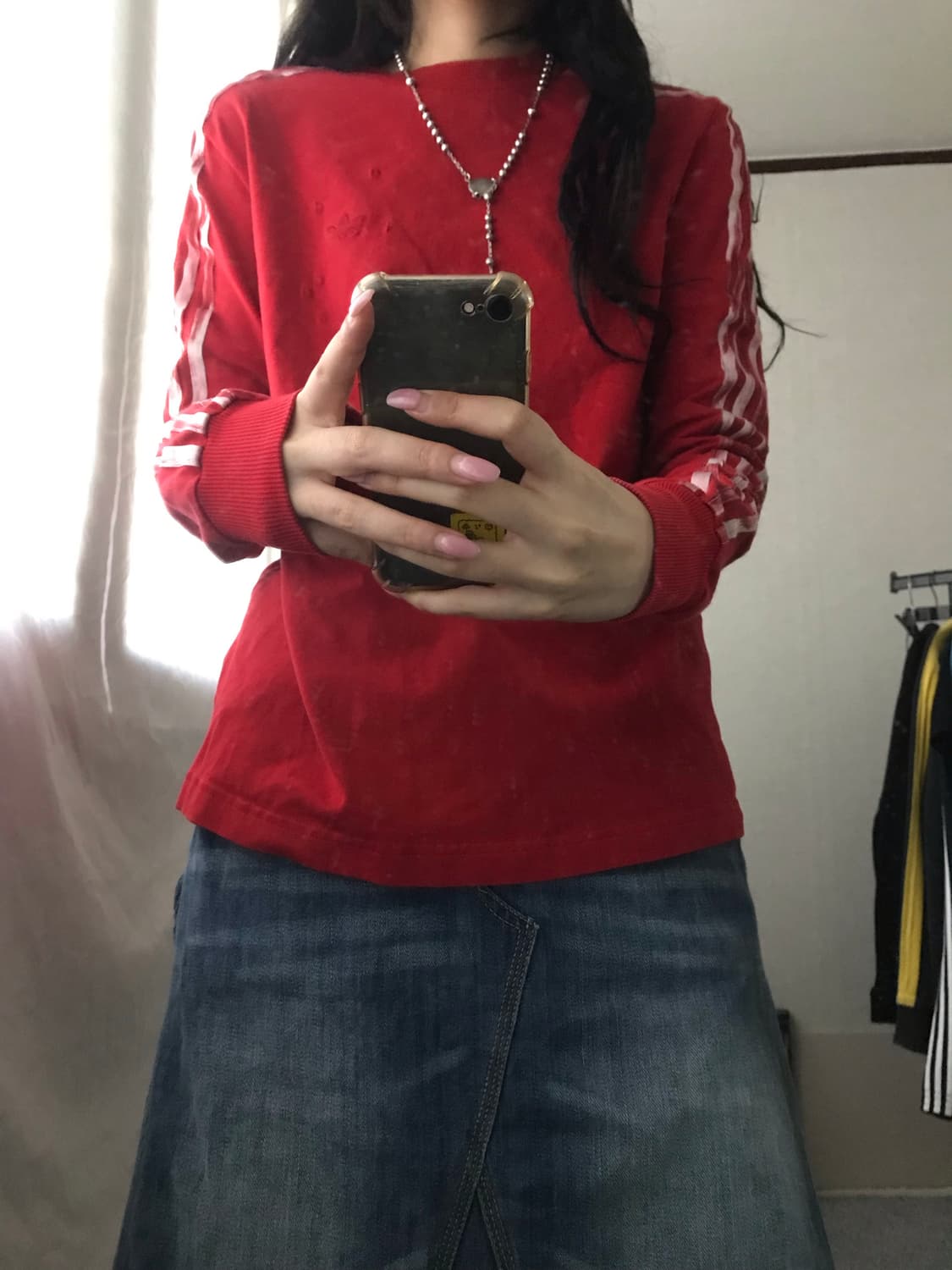 아디다스x다니엘카타리 레드 롱슬리브 상품이미지3