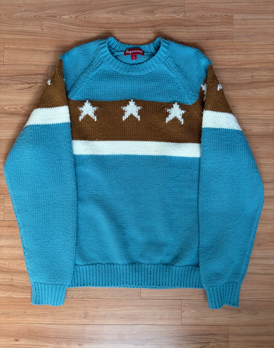[L] 슈프림 스타스 스웨터 더스티블루  상품이미지2