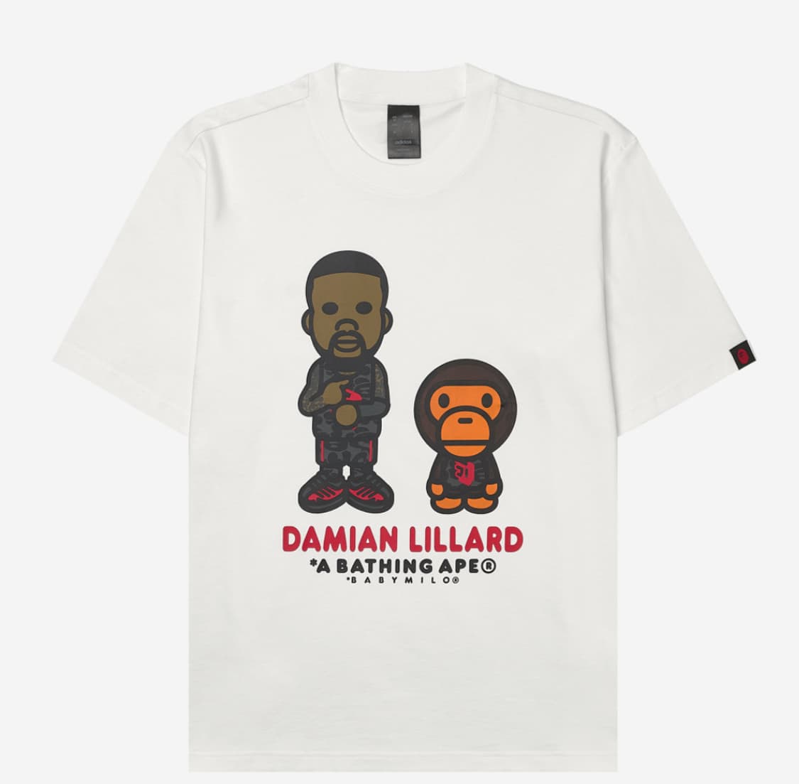 BAPE X ADIDAS Dame 9 그래픽 티셔츠 상품이미지1