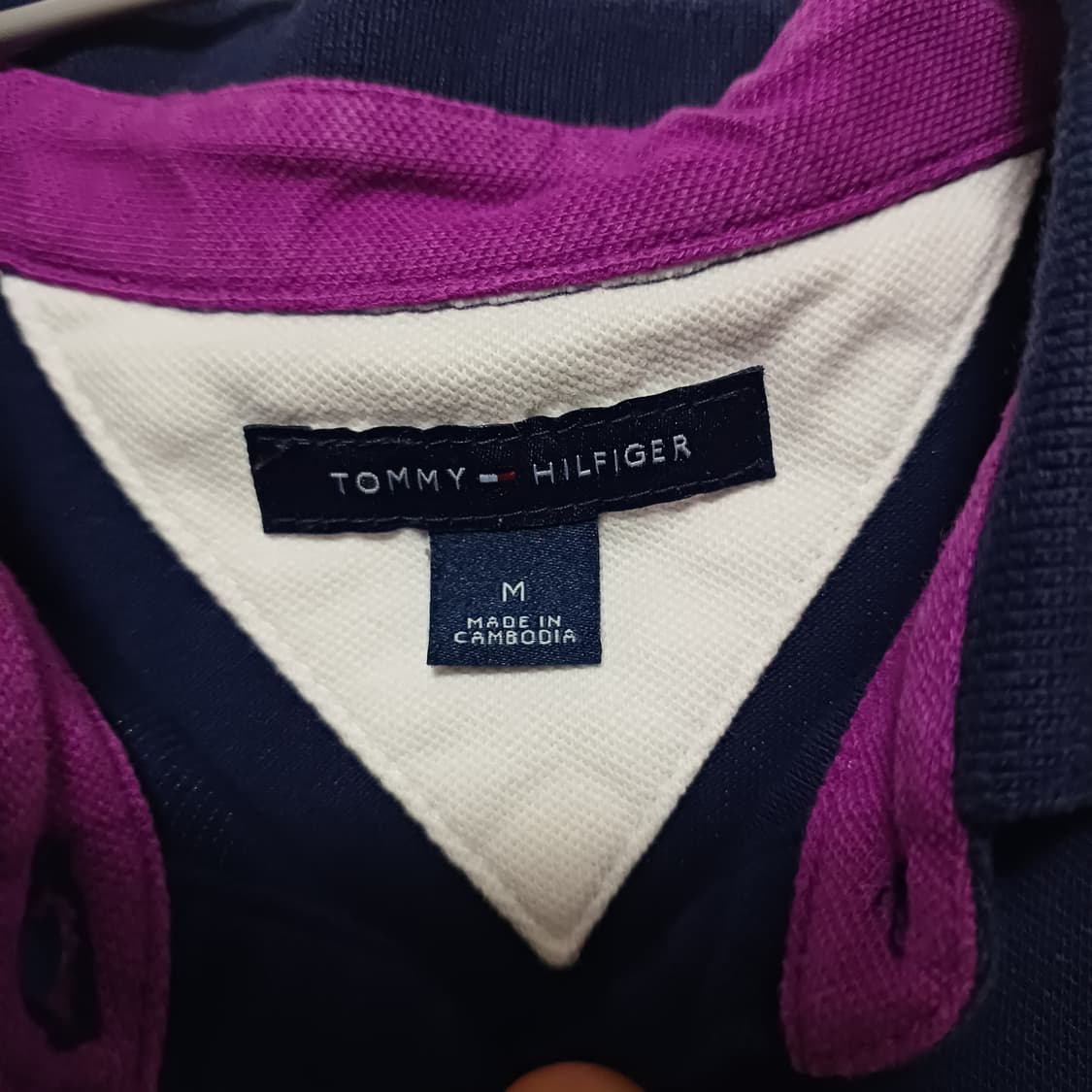 Tommy Hilfiger 타미 사선 배색 pk 티 상품이미지3