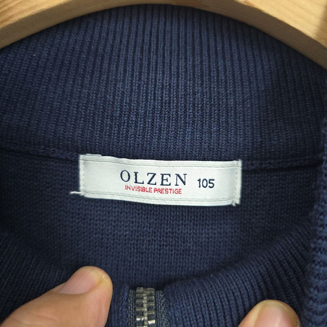 남성용 올젠 OLZEN 스트라이프 집업 가디건 105 상품이미지5