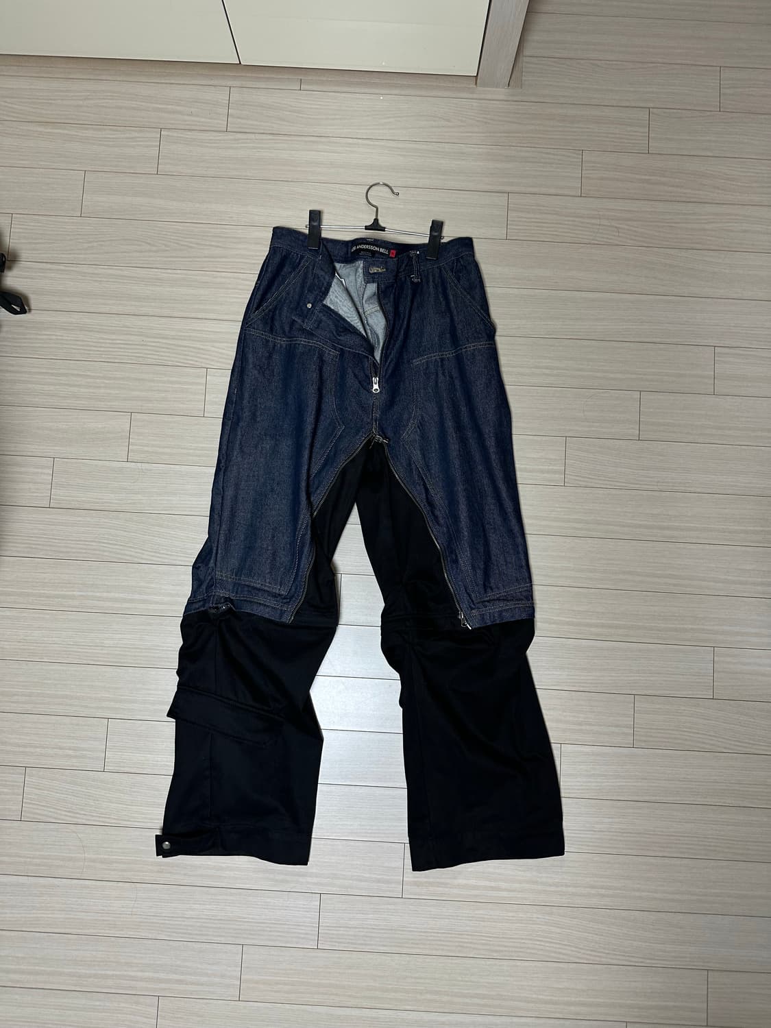 ADSB 앤더슨벨 밀리 디테쳐블 카펜터 진 인디고 블랙 상품이미지4