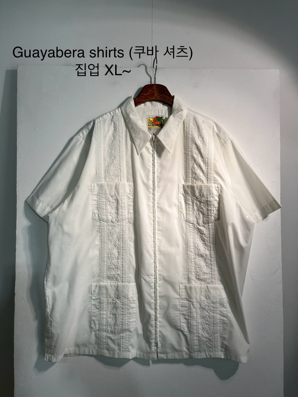 Guayabera shirts (쿠바 셔츠) 집업 XL 상품이미지1