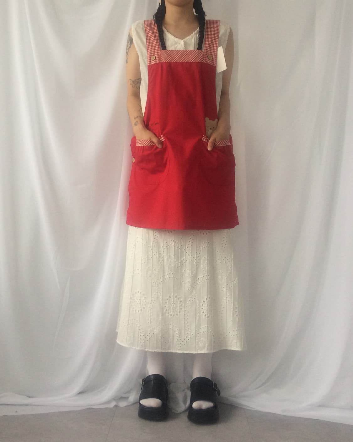 Bear apple point apron 상품이미지8