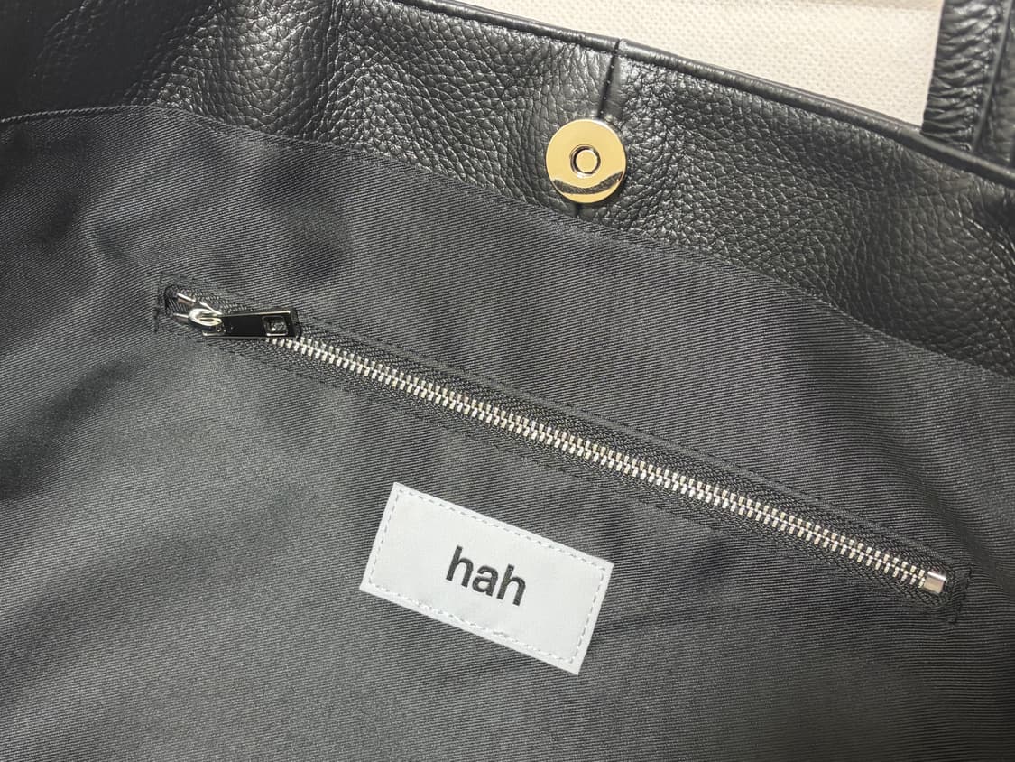 (무료배송)하아카이브 [With 해수] 베를리너 레더 백 (소가죽 블랙) 상품이미지5