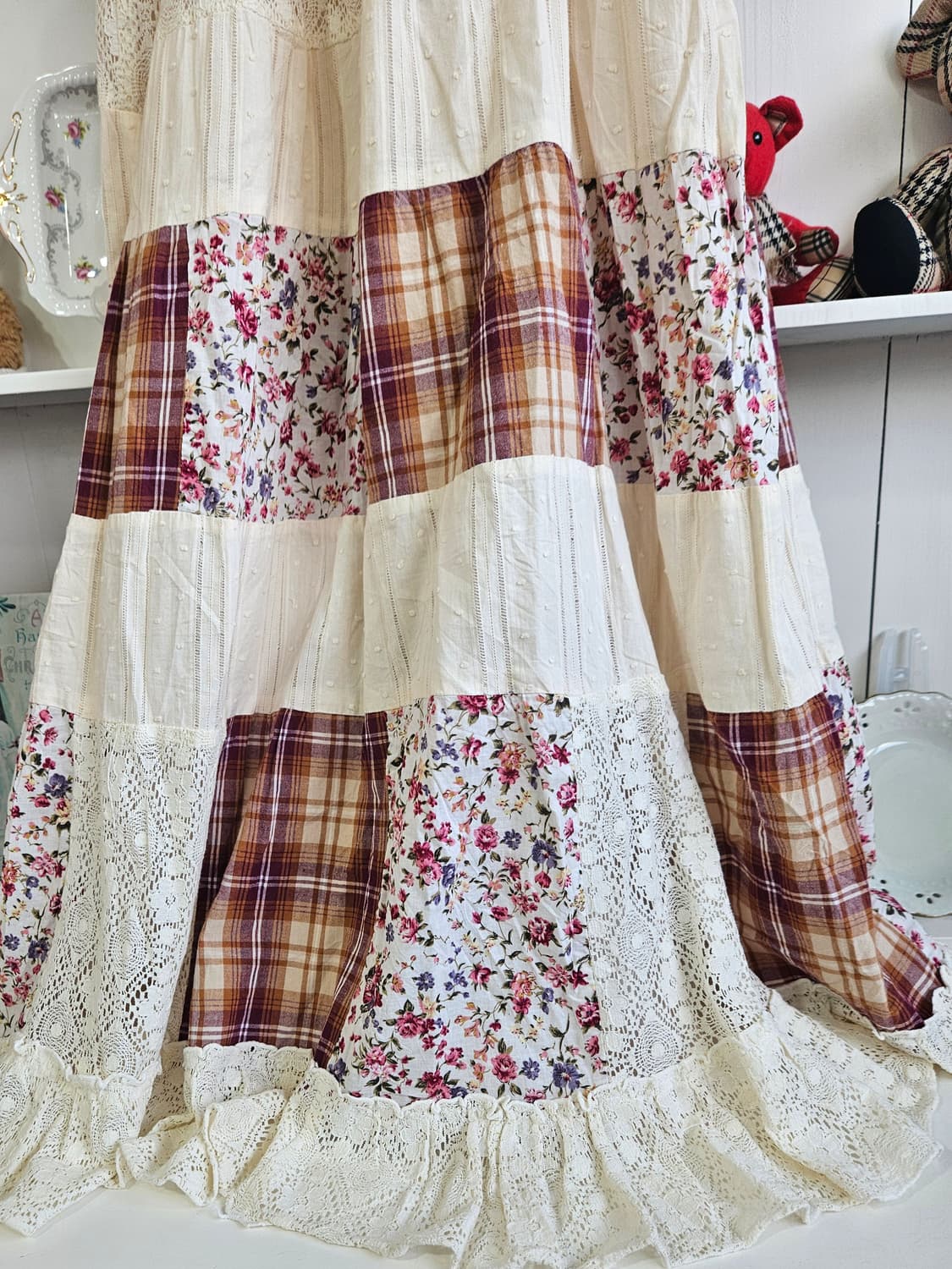 패치워크 레이스 원피스 상품이미지8