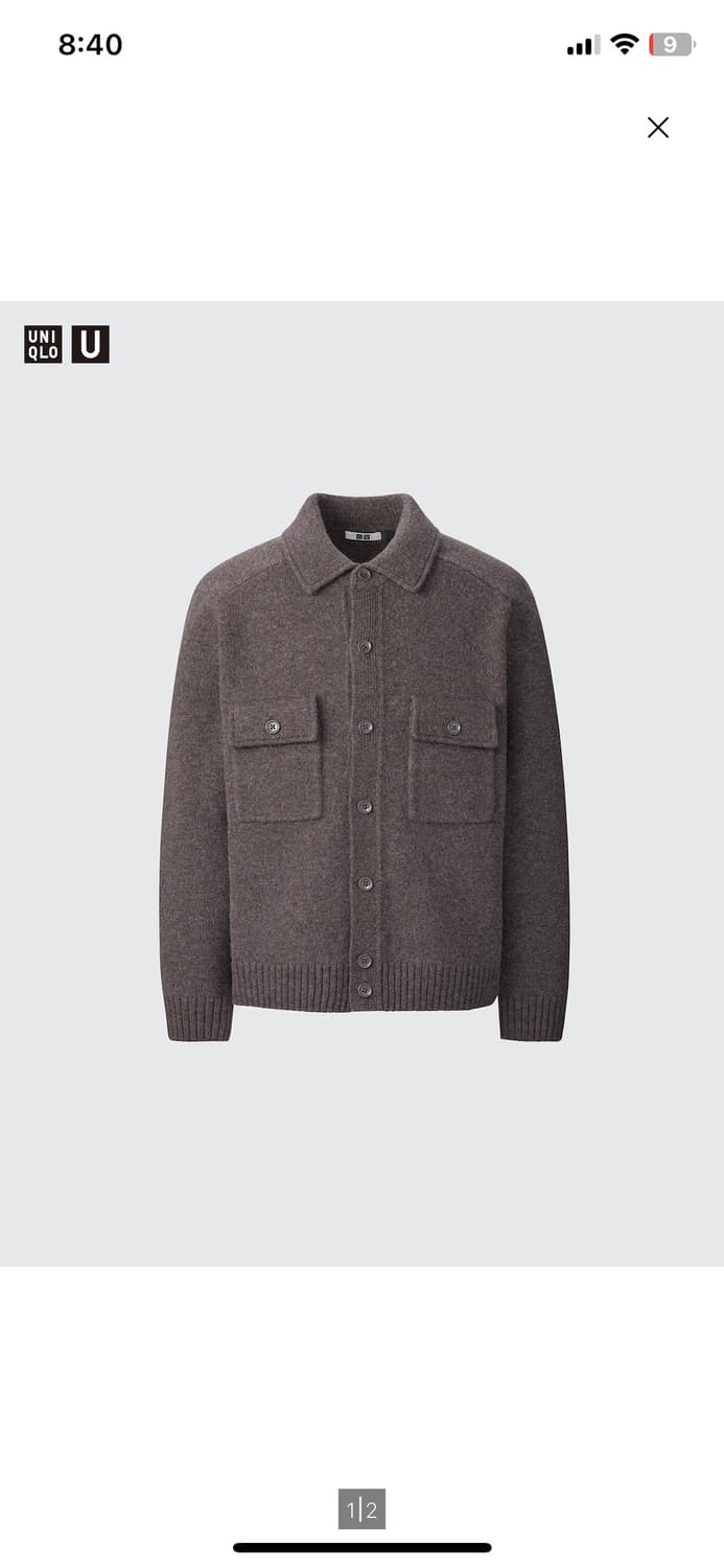 uniqulo 유니클로U 램스울니트자켓 (size L) 상품이미지1