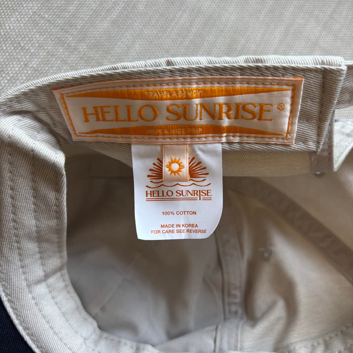 헬로선라이즈 볼캡 아이보리/네이비 상품이미지9