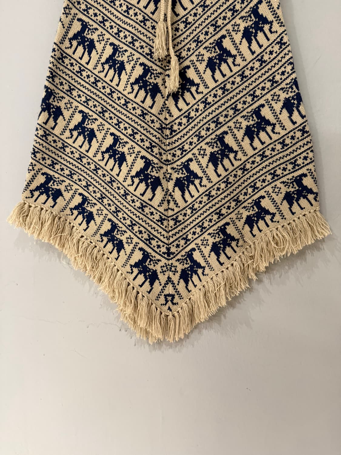 nordic pattern diagonal cutting skirt 상품이미지7