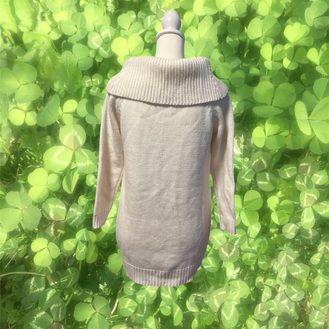 리즈리사 리본 오프숄더 원피스 니트 라떼갸루 모리걸 상품이미지2