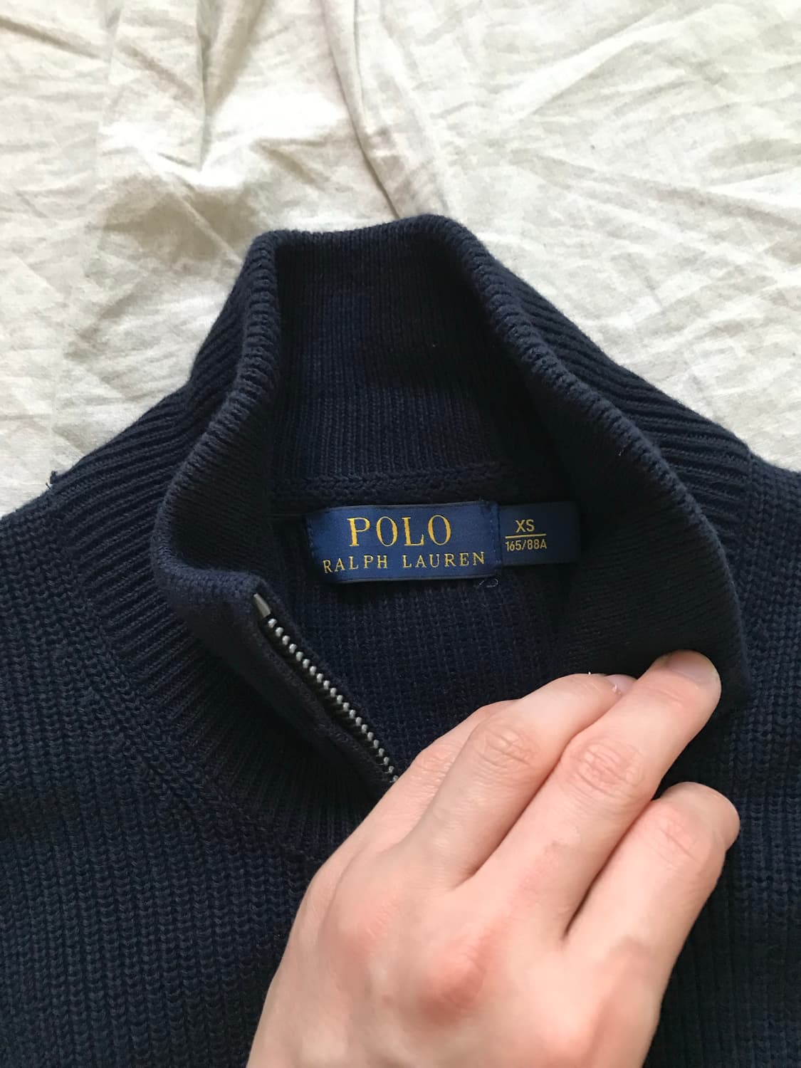 폴로 랄프로렌 포니 로고 네이비 니트집업 상품이미지6