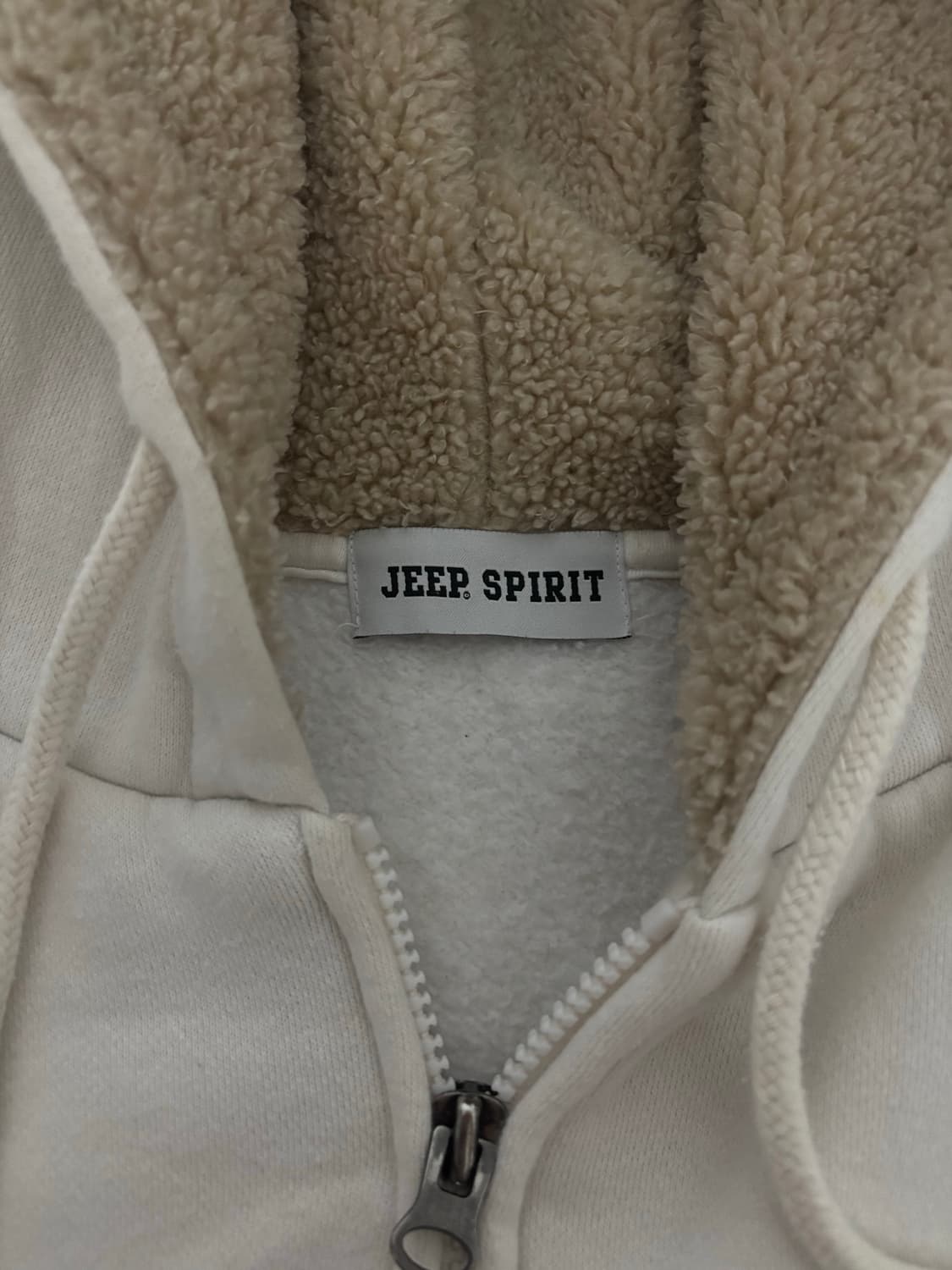 지프 폴라베어 와펜 후드집업 아이보리 m 상품이미지4