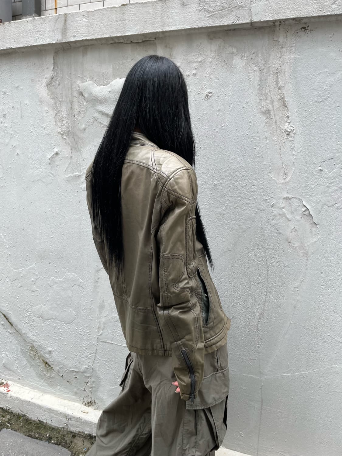 디젤 그런지 레더 바이커자켓 상품이미지6