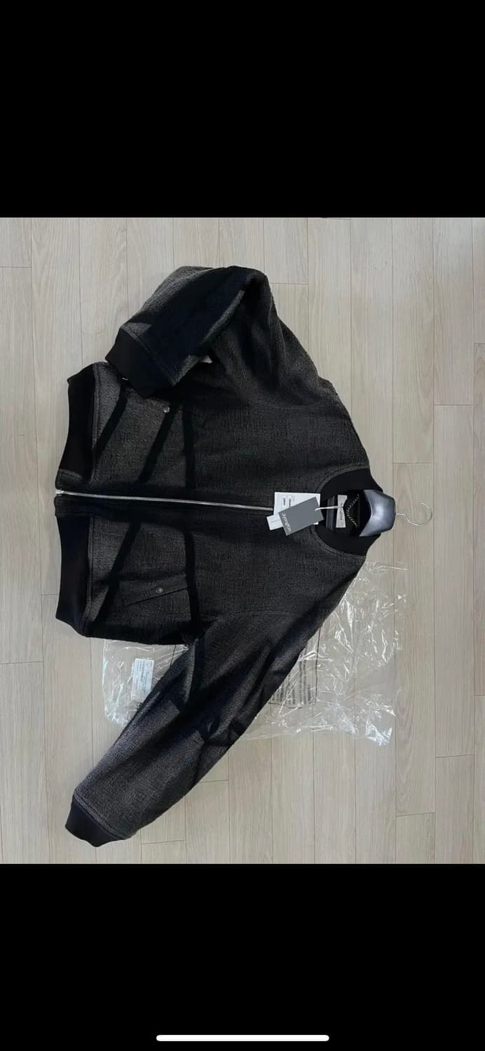 [M]지용킴 23AW 트위드 봄버 자켓 블랙 상품이미지5