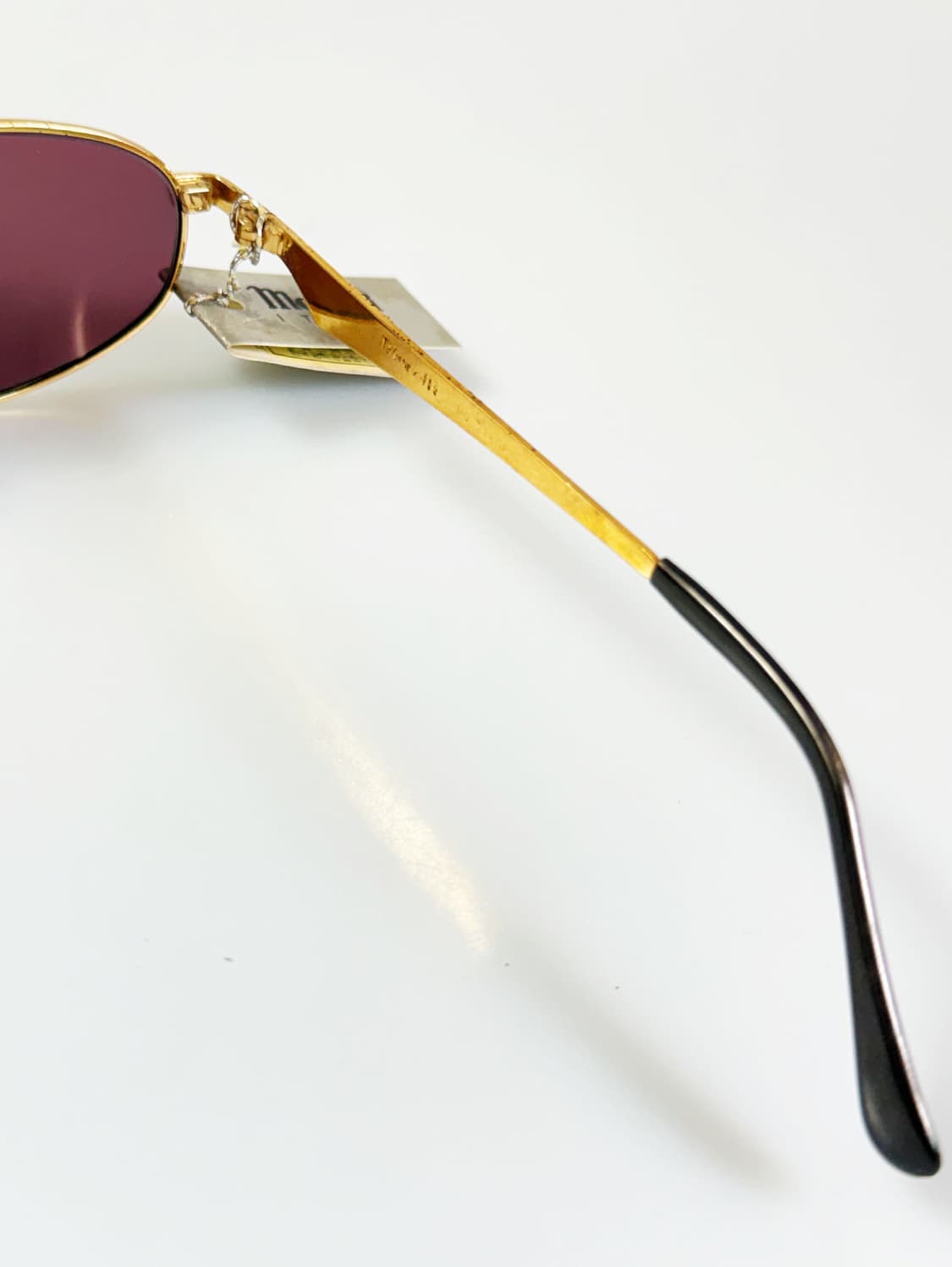 90s MARELLI 골드 슬림 보잉 메탈 프레임 빈티지 선글라스 상품이미지6