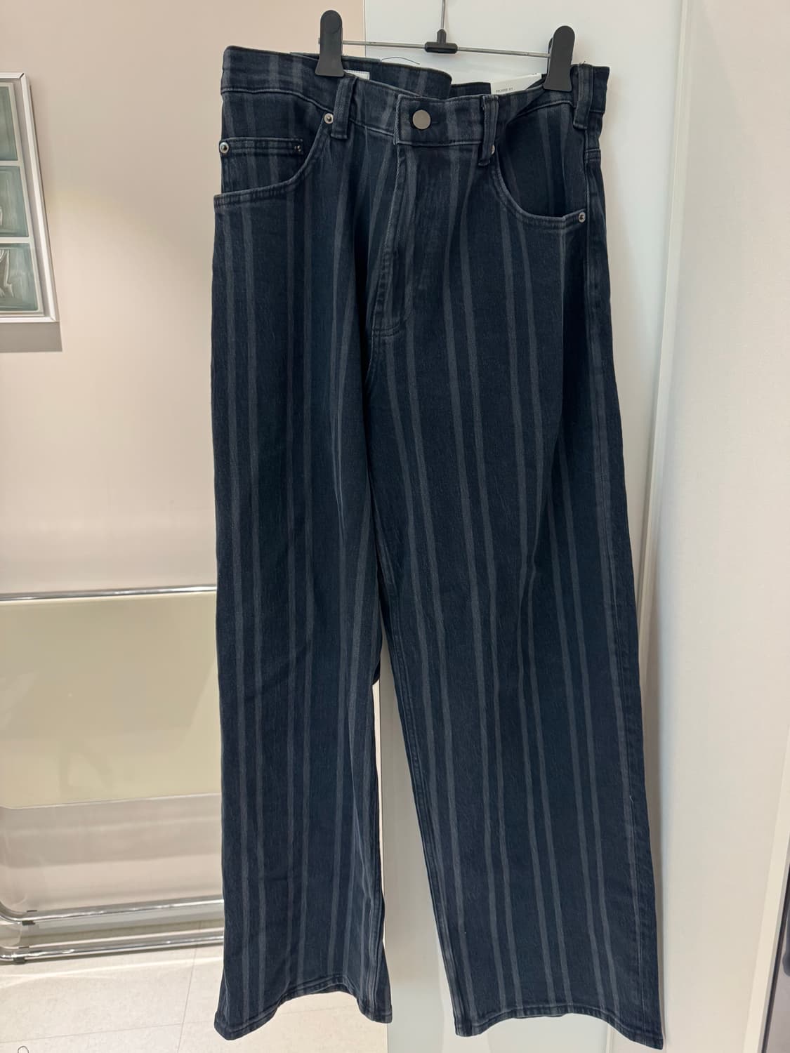 스트라이프 와이드 데님 팬츠 EUR44 새상품 상품이미지2