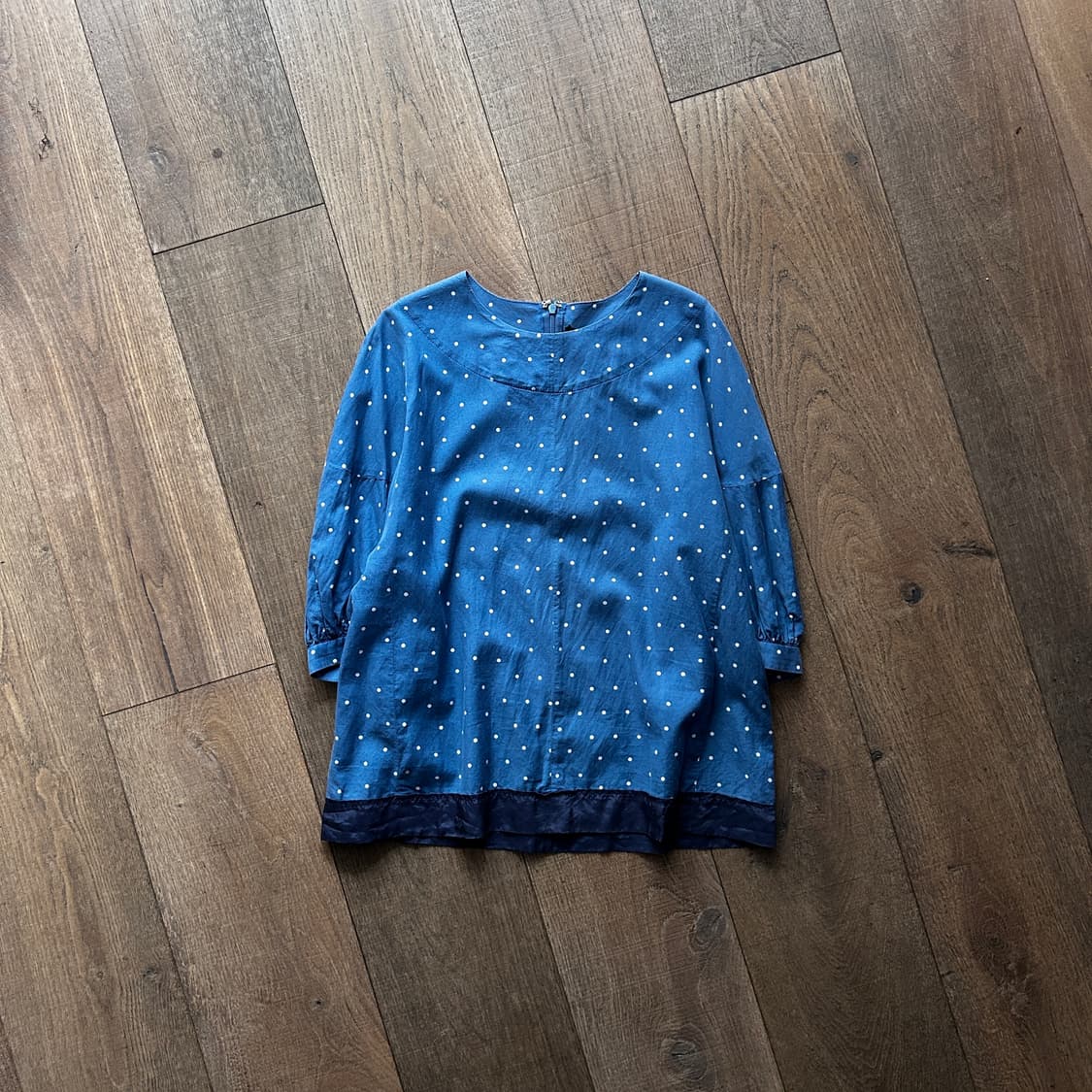 Blue Dot Half Blouse 상품이미지1