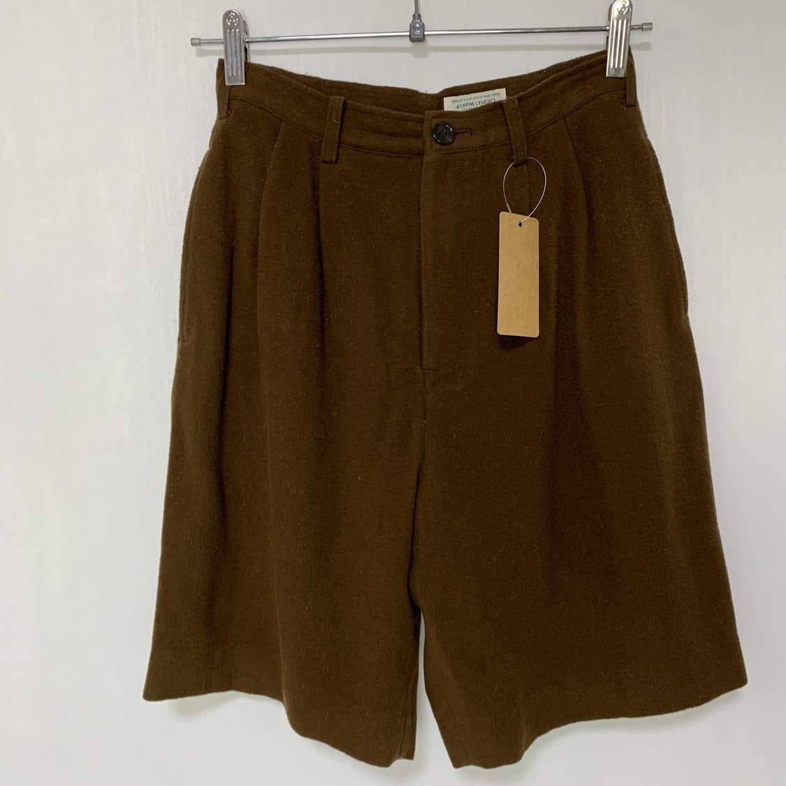 45rpm 일본 빈티지 울 미디 쇼츠 반바지 브라운 26인치 상품이미지2