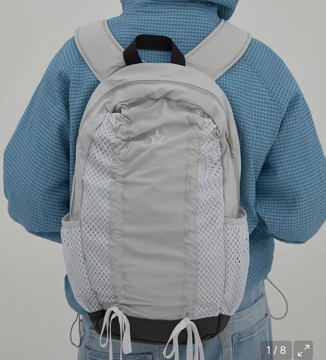 와이케이 메쉬 투톤 백팩 그레이 상품이미지1