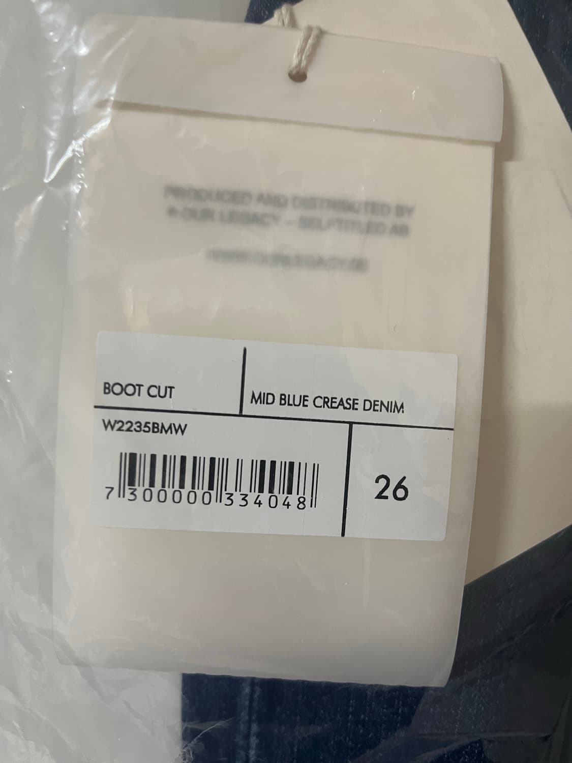 Our Legacy 70s Cut Mid Blue 데님 26 상품이미지3