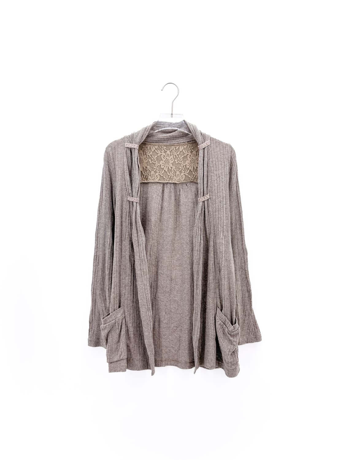 빈티지 레이스 주름 가디건 상품이미지1